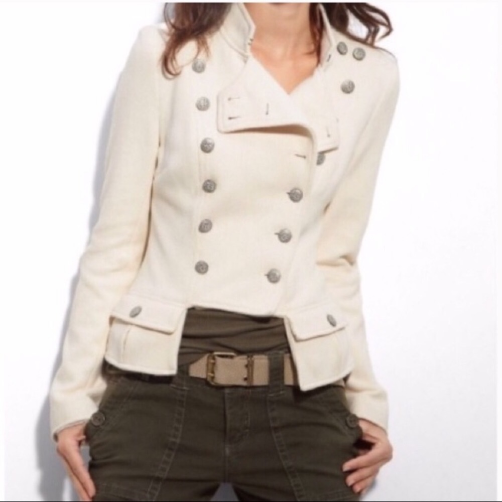 Free People We The Free Off White Military Jacket